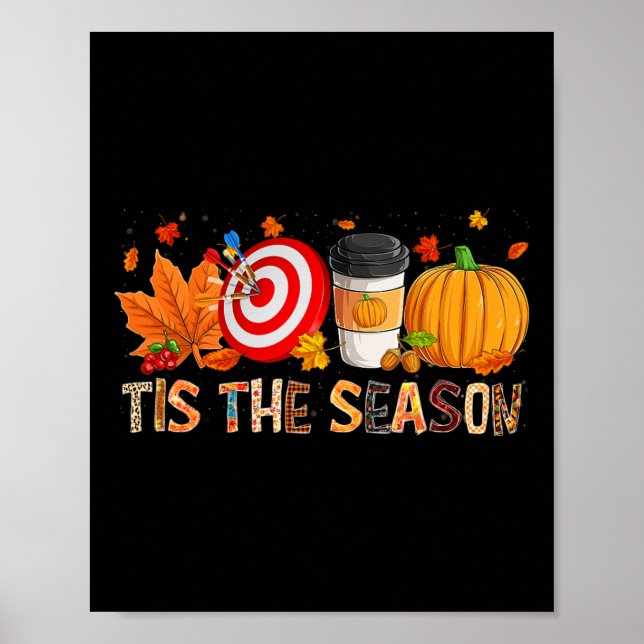 Poster A temporada Leopard Pumpkin Darts Halloween Fall L (Frente)