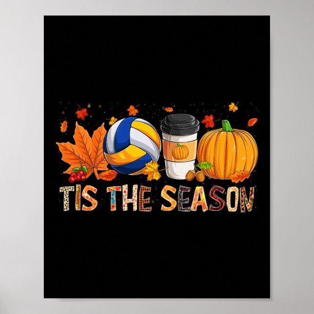 Poster A temporada Leopard Pumpkin Volleybyll Halloween F (Frente)