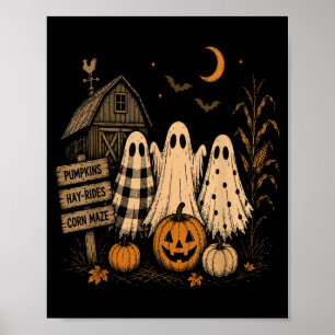 Poster A temporada trio fantasma patch de abóbora casa de