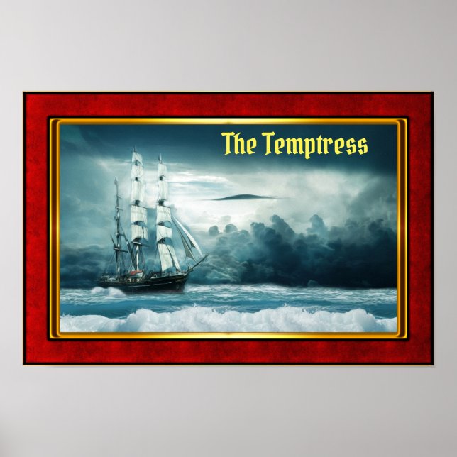 Poster A Tentadora - Galeão à Vela (Frente)