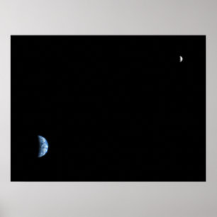 Poster A terra & a lua vistas de Marte