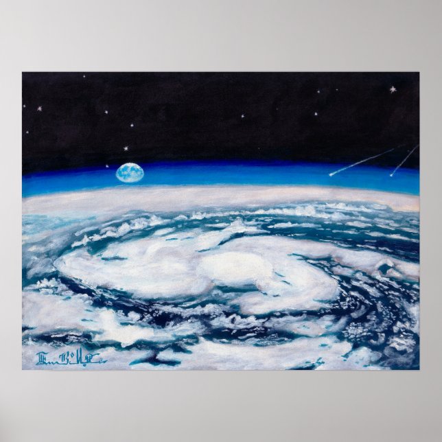 Poster A Terra a partir de uma altura giratória: Impressã (Frente)