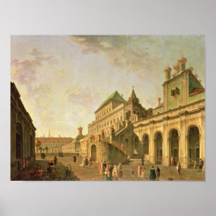 Pôster A terra do Boyar na Moscovo Kremlin, 1801