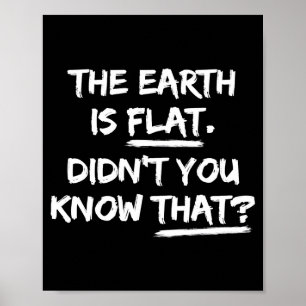 Poster A Terra É Plana Você Não Sabia Disso Camiseta Dive