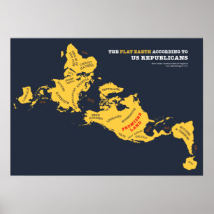 Pôster A terra lisa de acordo com republicanos dos E.U.
