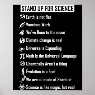 Poster A Terra Não É Plana Vacinas Funcionam Presente de