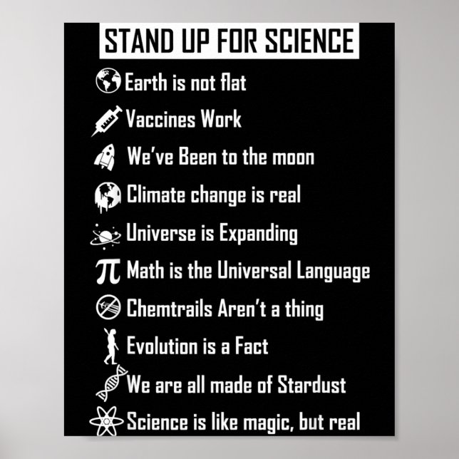 Poster A Terra Não É Plana Vacinas Funcionam Presente de  (Frente)