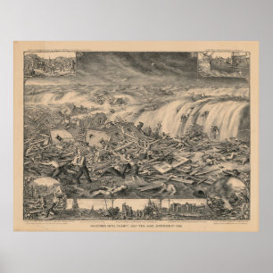 Pôster A terrível calamidade do Golfo de Galveston (1900)