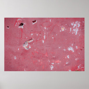 Poster A textura da parede velha com arranhões, fendas