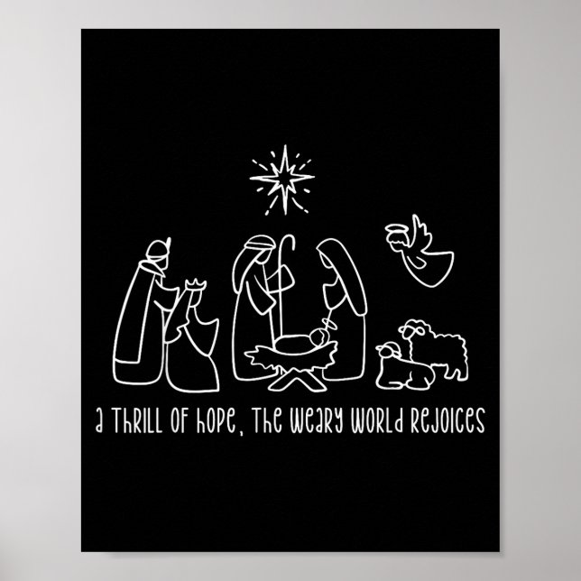Poster A Thrill Of Hope The Weary World Rejoices Merry Xm (Frente)