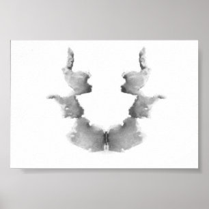 Poster A tinta do teste de Rorschach borra a placa 7