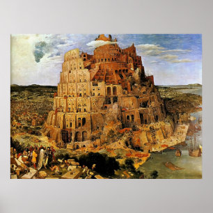 Pôster A torre de Pieter Bruegel "de Babel" (cerca de