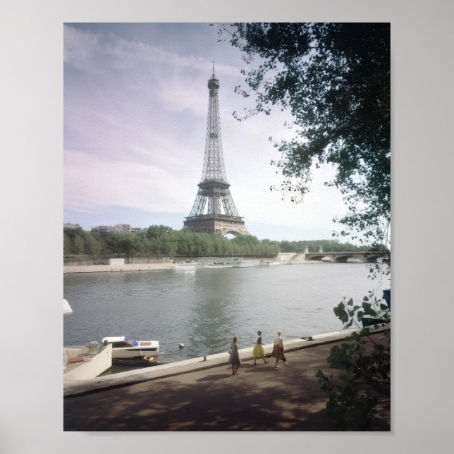 Poster A Torre Eiffel. Paris, cerca de 1960. (Frente)