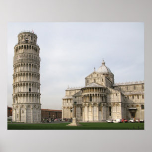 Pôster A torre inclinada de Pisa