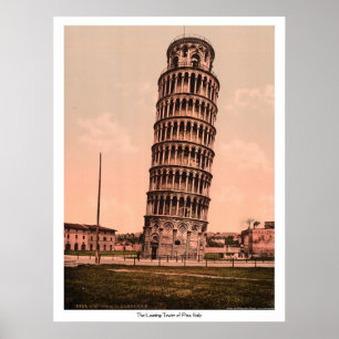 Poster A torre inclinada de Pisa, Italia