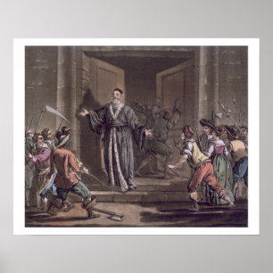 Poster A toupeira de Mathieu (1584-1656) harangued pelas