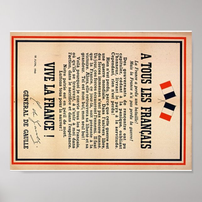 Pôster «A Tous les Français» (Frente)