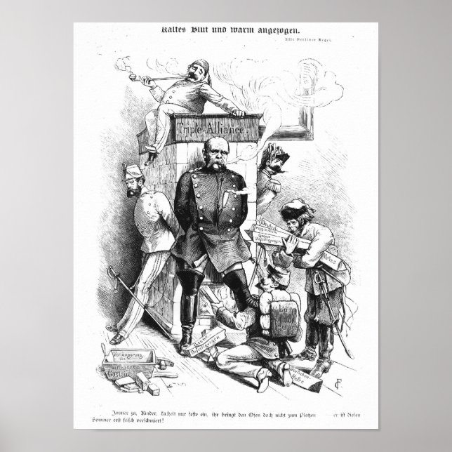 Pôster A Tripla Aliança, de Bismarck (Frente)