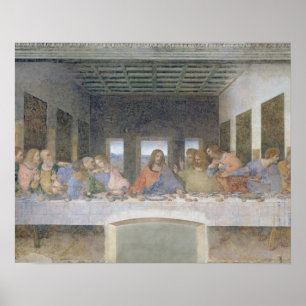 Pôster A última ceia, 1495-97 (fresco)