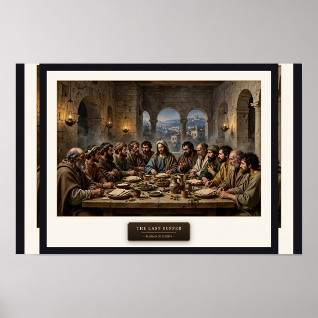 Poster A Última Ceia — Estilo Da Vinci (Frente)