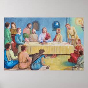 Poster A Última Ceia: Jesus e os Discípulos
