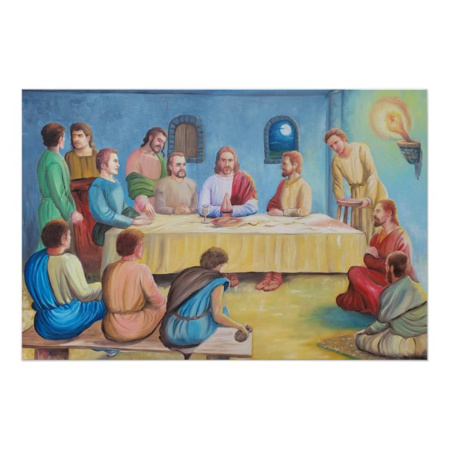 Pôster A Última Ceia: Jesus e os Discípulos (Frente)