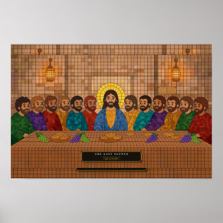 Poster A Última Ceia — Mosaico do Cubo Mágico