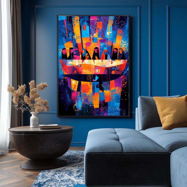 Poster A Última Ceia Reimaginada – Geométrica Abstrata  (Criador carregado)