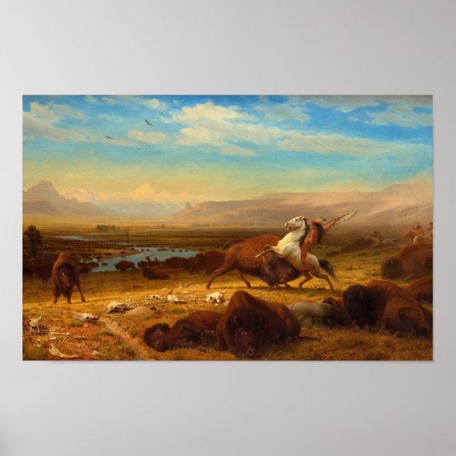 Poster A Última de Buffalo por Albert Bierstadt (Frente)