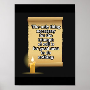 Poster A única coisa necessária para o triunfo da mau