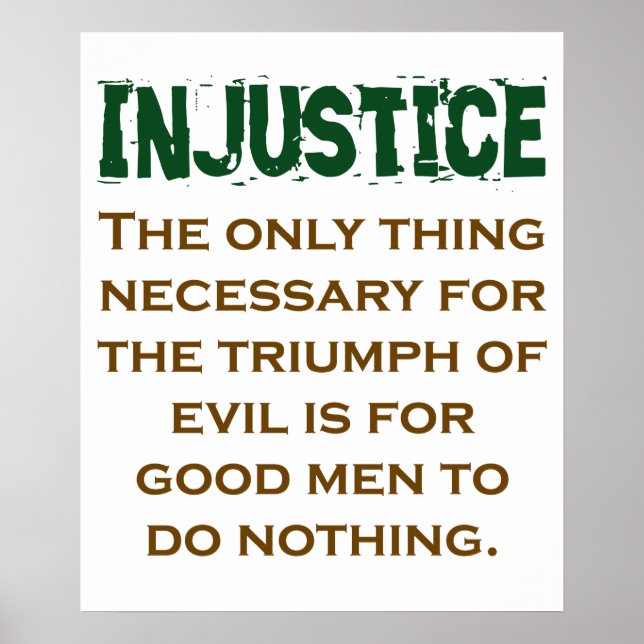 Poster A Única Coisa Necessária Para O Triunfo - Inesa (Frente)