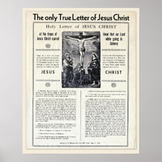 Poster A Única e Verdadeira Carta de Jesus Cristo