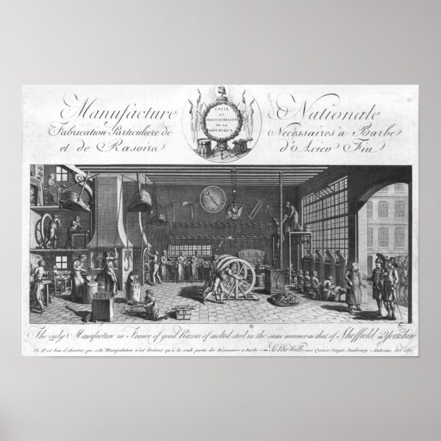 Pôster A única fabricação em França de lâminas de barbear (Frente)