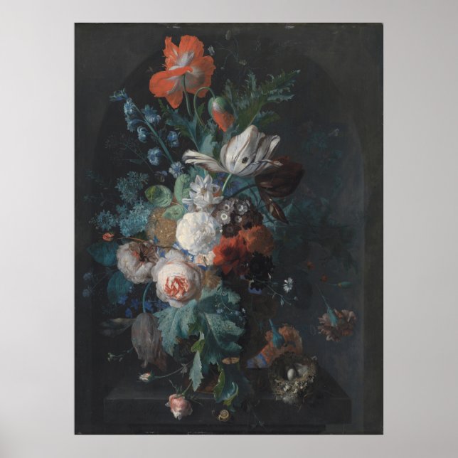 Poster A Vase com Flores por Jan van Huysum (Frente)