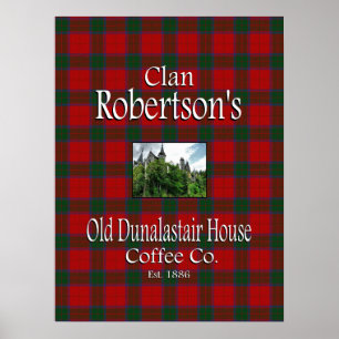 Poster A Velha Dunalastair House Coffee Co de Clan Robert