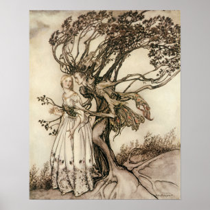 Poster A Velha Mulher na Madeira por Arthur Rackham