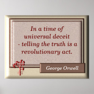 Poster A verdade -- Citações de George Orwell - impress