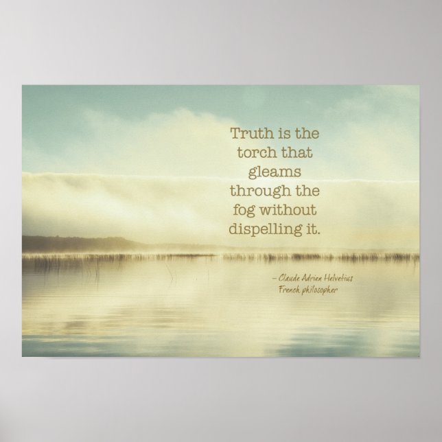 Pôster A verdade é a citação de Helvetius (Frente)