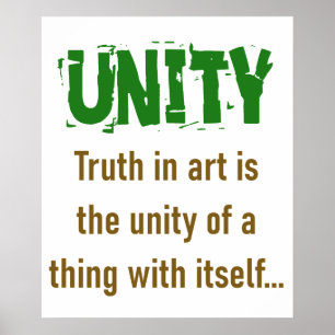 Poster A Verdade Na Arte É A Citação Da Unidade