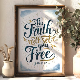 Poster A Verdade Vos Libertará João 8:32 Arte