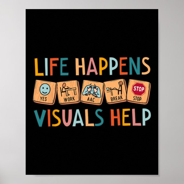 Poster A Vida Acontece Visuais Ajudam Professores de Educ (Frente)