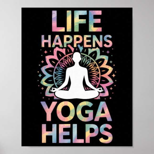 Poster A Vida Acontece Yoga Ajuda _8  (Frente)