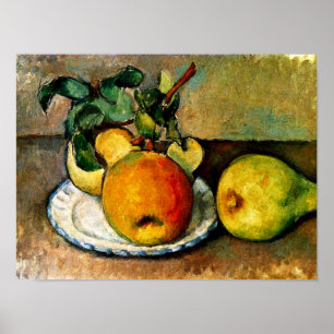 Poster A vida com maçãs por Cezanne