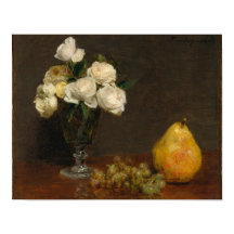 A vida com Rosas e Fruta Henri Fantin-Latou