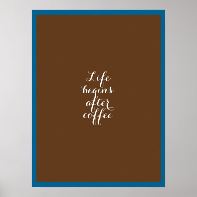 Pôster A vida começa depois do café (Frente)