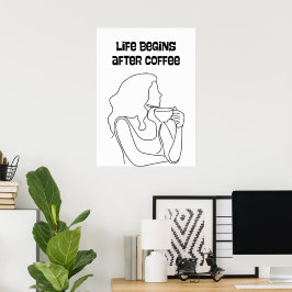 Poster A vida começa depois do café