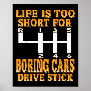 Poster A Vida De Carros Muito Curtos E Entediosos Conduz 