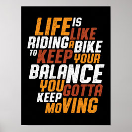 Poster A Vida De Ciclagem Inspiracional Como A Bicicleta