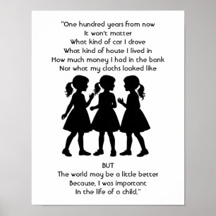 Poster A VIDA DE UMA CRIANÇA - 100 anos