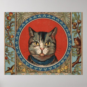 Poster A vida do gato do vintage para amantes do gatinho